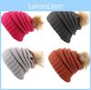 Stylish Winter Women's Knitted Beanie Hat With Versatile Pom Pom Design And Warm Material