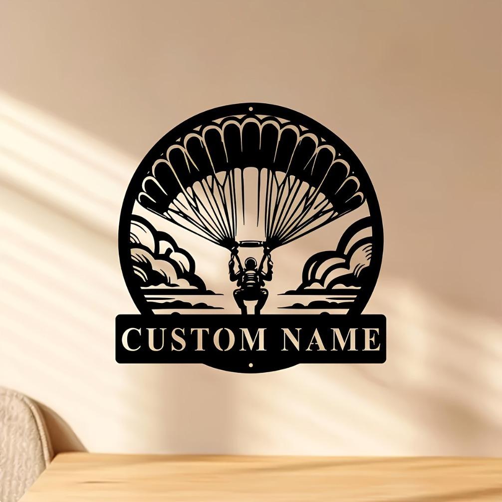 Placa de Metal de Aviação Militar Lata de Avião Decoração de Arte de Parede Placa de Nome Personalizada Interior Exterior Rústico Presente para Veterano