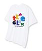 TI.GLAKE Alphabet Point Oversized Short Sleeve T-Shirt White