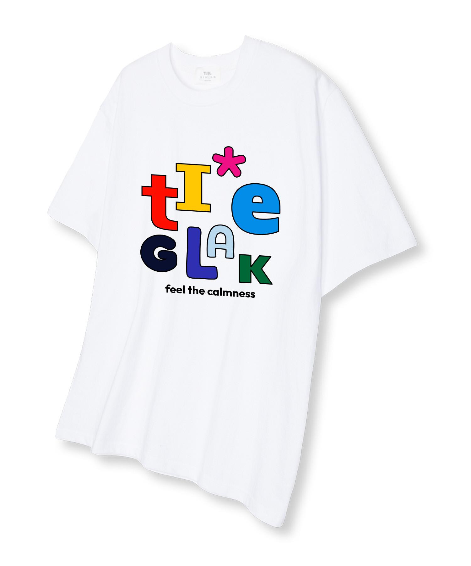 Tee Glake Alphabet Point Oversized Short Sleeve T-Shirt White L