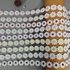 652F Flower Lace Ribbon 1 Yard 25mm Wide Embroidered Lace Trim Sewing Ribbon for Wedding Dress Clothing Embellishment