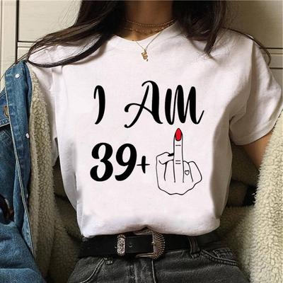 40 Ans 40th Years Birthday Printed Women's T-shirts Streetwear Funny Tee Girl Summer Short Sleeve Harajuku Female Clothes Tshirt