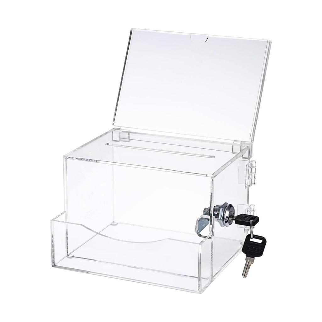 Acrylic Donation Box Ballot Comment Mailbox Letter Post Collection Mail