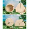 New DIY Wooden Running Wheel Removable Silent Exercise Wheel Exercise Toy for Hamster