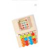 Montessori Wooden Shaking Bead Four-color Positioning Toy Color Shape Matching Cognition Learning Game Board Gifts for Children