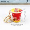 Simulation Instant Noodles Keychain Backpack Turkey Noodle Hanging Pendant Small Ramen Keychains Keyring For Kids