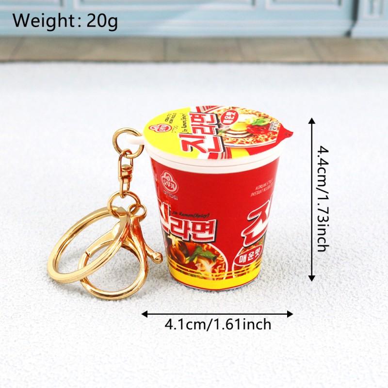 Simulation Instant Noodles Keychain Backpack Turkey Noodle Hanging Pendant Small Ramen Keychains Keyring For Kids