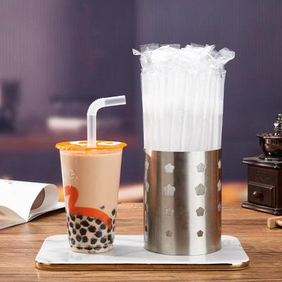 ZISIZ Thick Disposable Bent Straw for Bubble Tea