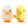 Wind Up Plush Toy High Imitation Decorative Soft Texture Clockwork Jumping Walking Chick Duck Toy for Festival