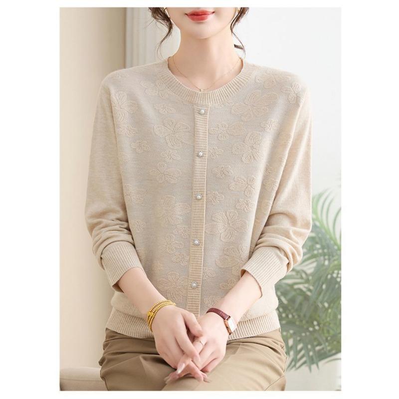 Neuer chinesischer Stil Modischer und bequemer Rundhals-Pullover Langarm Lockeres Temperament Pendel-Pullover