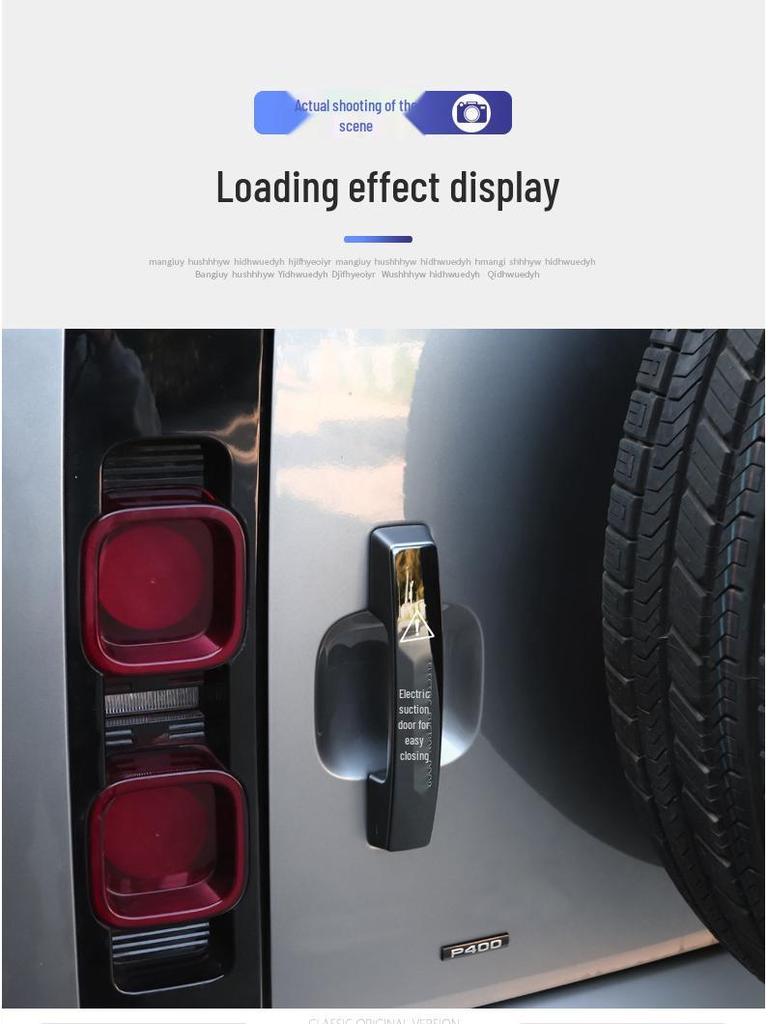 Land Rover Defender 2020-2025 Electric Soft Tailgate Warning & Handle Reminder Sticker for 90/110/130 Models