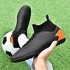 Men's Football Boots Rubber Soft Sole Short Nail Artificial Turf Leather Youth Kids Football Shoes