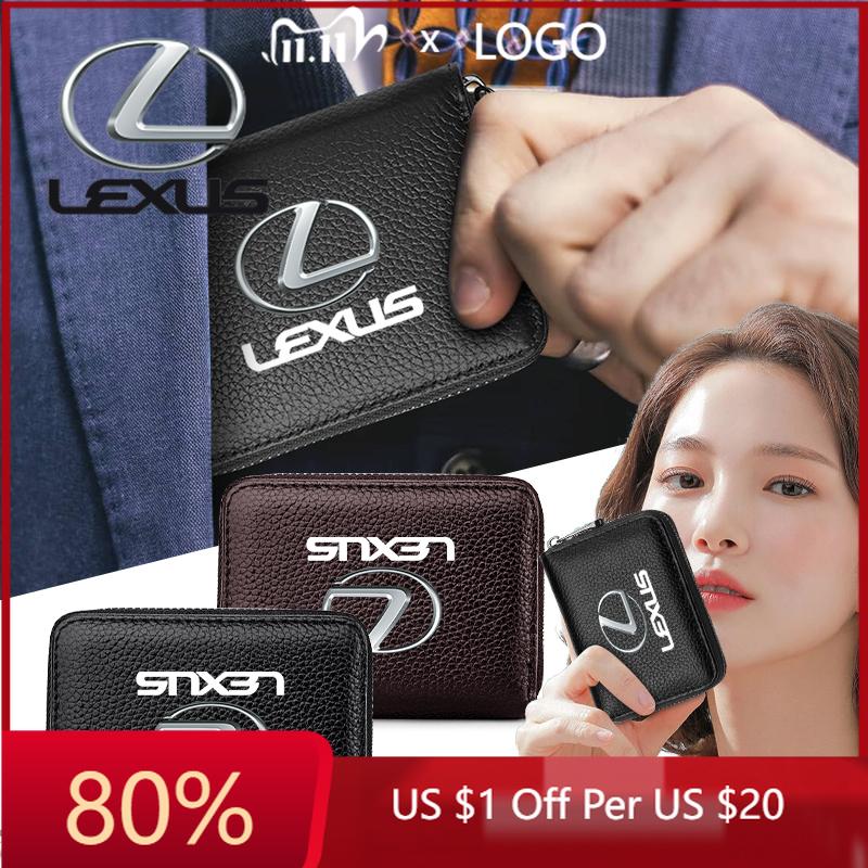 2026 Hot Interior Stickers Leather Car Driver's License ID Card Bank Card Wallet Car Accessories For Lexus ES300 RX330 RX300 GS3 WA1