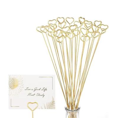 20 Stück Mode Metallkartenständer DIY Herzform Postkartenclip Kuchen Grußkartenhalter für Hochzeitsfeier