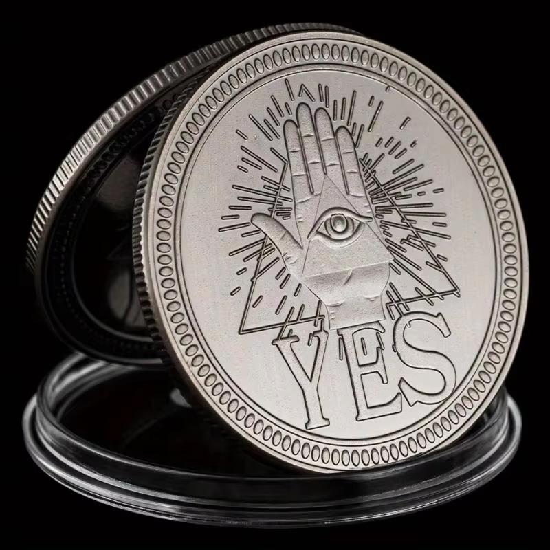 Retro Dual Sided Yes No Decision Coin Anti-Corrosion Metal for Party Games Decision Making Gift for Teen Adult Collection