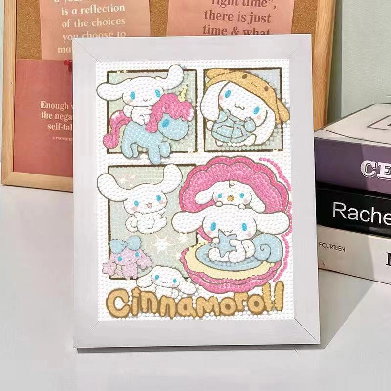 Kuromi Cartoon Diamond Painting Kit: Peace & Joy DIY Gift for Students and Kids.