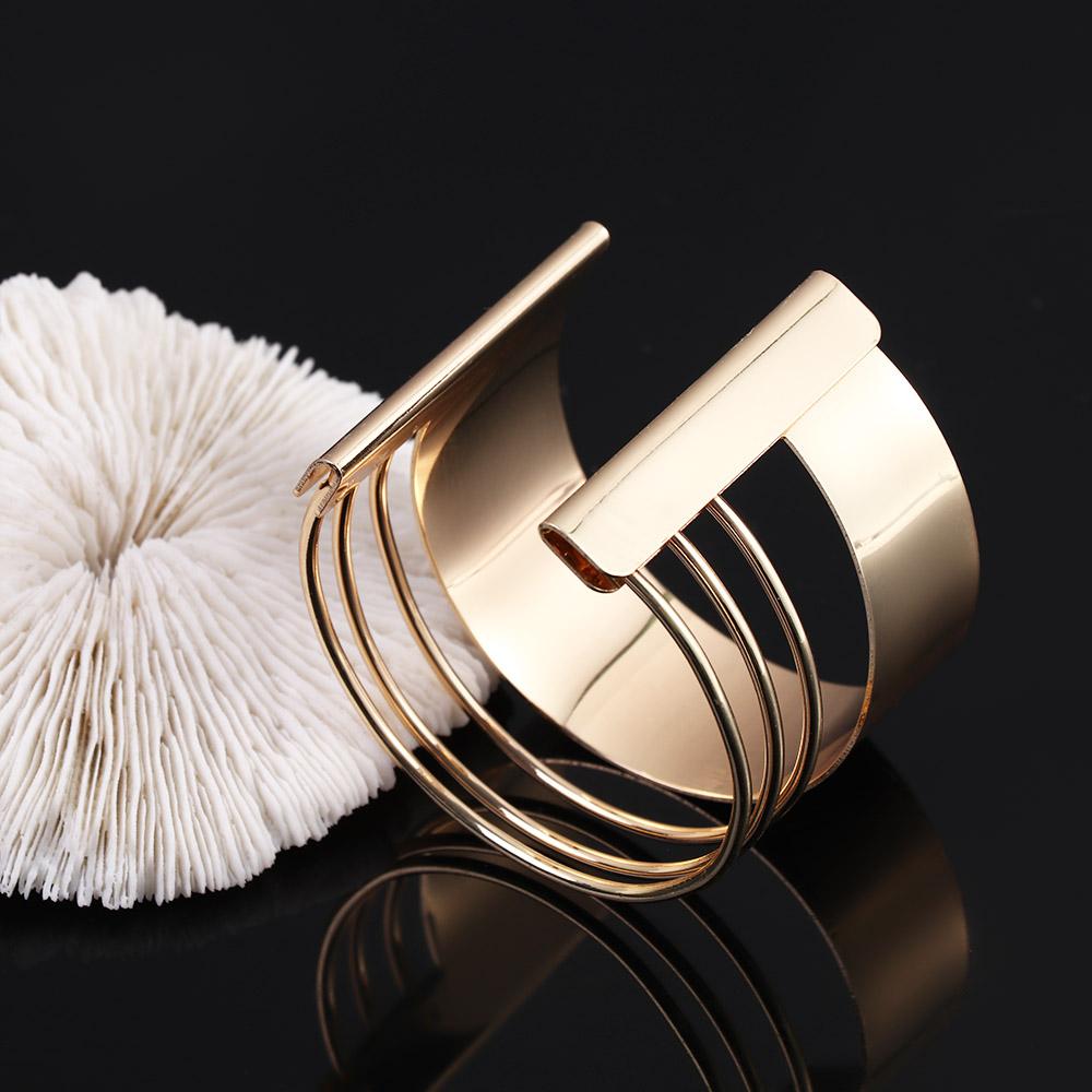 Hot Sale Jewelry Punk Personality Punk Cuff Exaggerate Bangles Zinc Zinc Alloy Luxurious Hollow Out