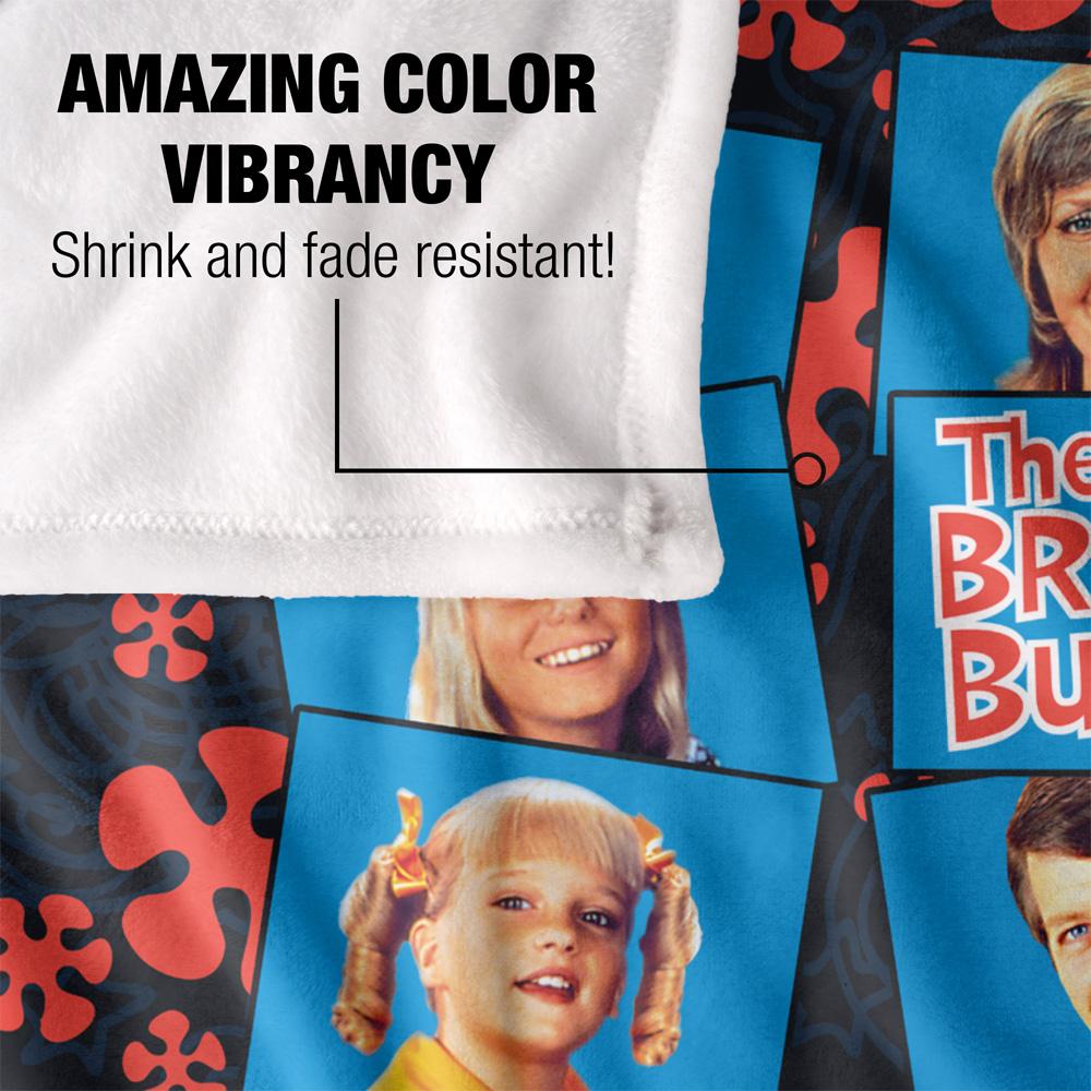 The Brady Bunch Silky Squares Supersoft Blanket