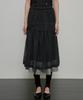 Peulleeoeob Layered Crinkle Check Skirt (Fl-269_Black)