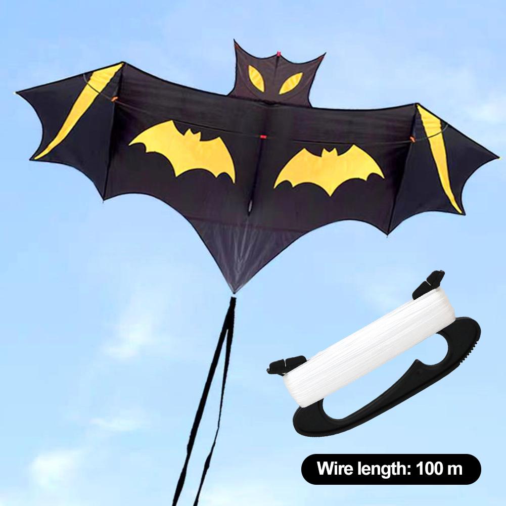 Aquilone Pipistrello Grande 1,6m Realistico Facile da Pilotare Aquilone Delta per Bambini Bambini Principianti Divertimento all'Aperto in Spiaggia Giocattolo da Esterno