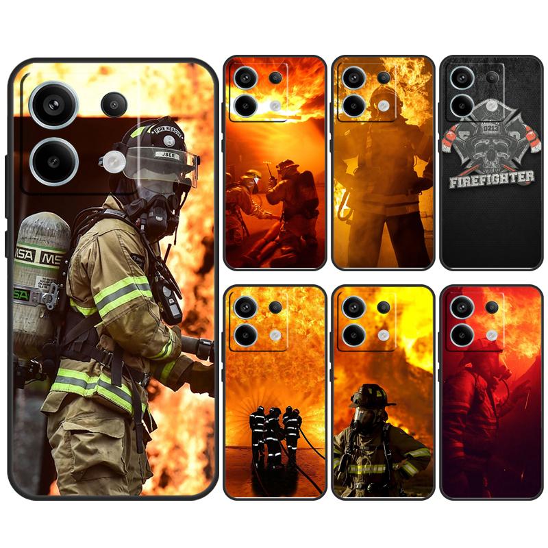 Firefighter Heroes Phone Case For Xiaomi Redmi Note 13 11 9 10 12 Pro Plus 9S 10S 11S 12S 9C 10C 12C 13C Cover