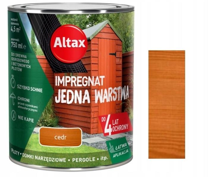 One-layer impregnation for wood and concrete, cedar, 0.75l