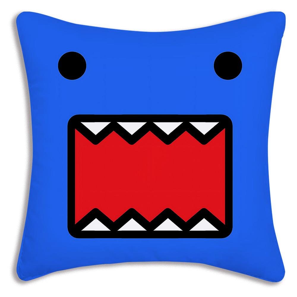 Cute For D-Domo Kun Faces Pillow Covers Cartoon Sofa Decorative Home Double-sided Printing Short Plush Cute Cushion Cover