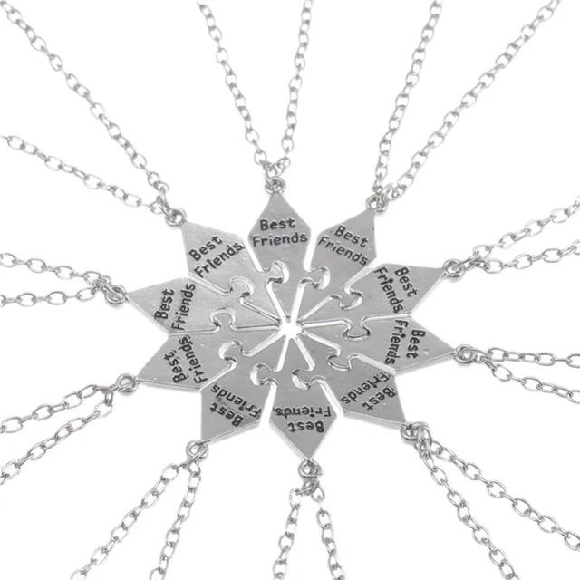 3/4/5/6/7/8/9/10PCS Best Friend Good Friends Necklace Friendship Letter BFF Pendant Necklace Fashion Graduation Ceremony Gift