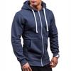 Men'S Spring And Autumn Casual Fashion Solid Color Sweatshirt Men'S Long Sleeve Sports Hoodie Zipper Cardigan Sweatshirt Men'S