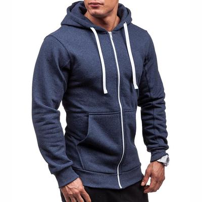Herren Frühling und Herbst Lässige Mode Einfarbiges Sweatshirt Herren Langarm Sport Hoodie Reißverschluss Strickjacke Sweatshirt Herren