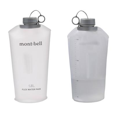 Montbell Flex Water Pack 1.0L, 1.5L, 2L #1134185 #1134186 #1134187 Drinking Water Eco Pack Water Bag for Hiking, Camping, and Training (1.5L)