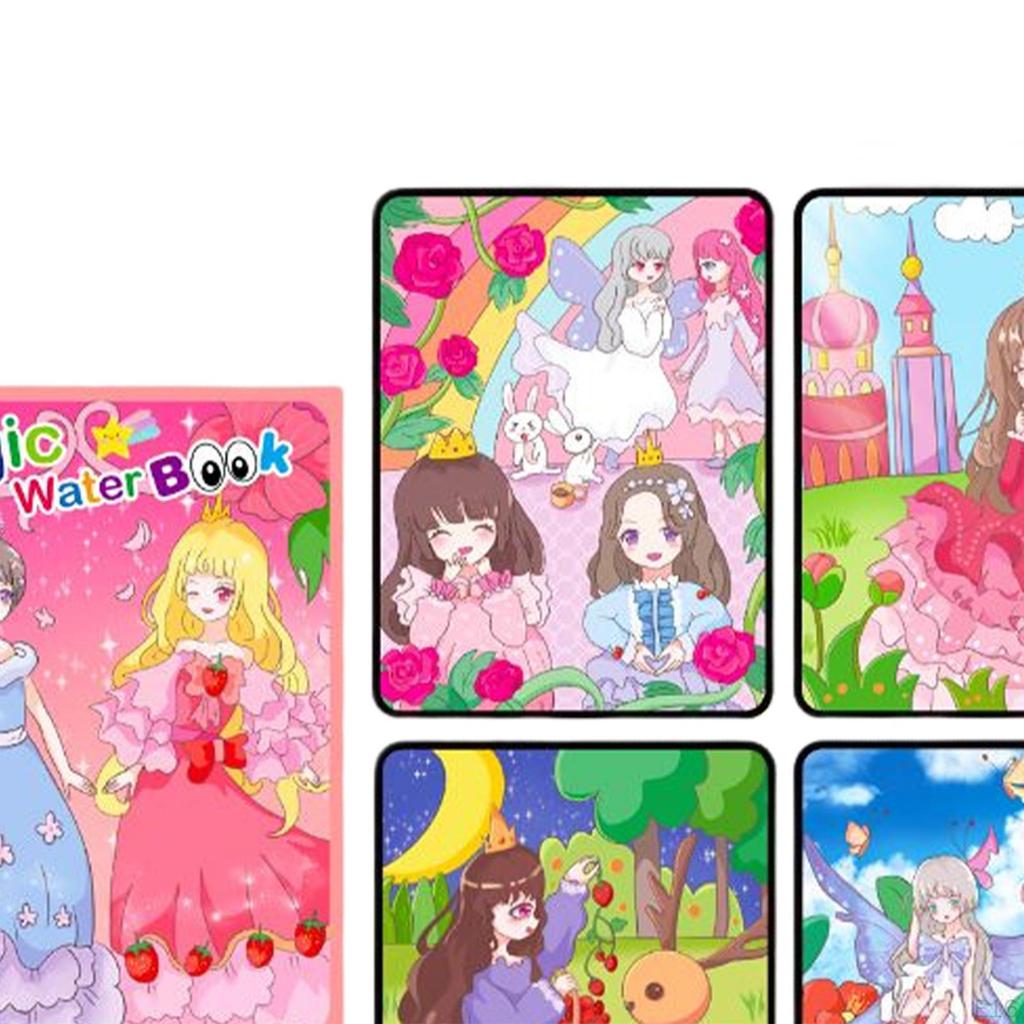Adorable Water Painting Book, Arts Toy Colouring Book Reusable Drawing Tablet for Boys Girls