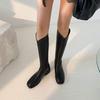 But knee boots autumn and winter new Martin boots high boots knight boots long boots women's long boots look thin and thin legs
