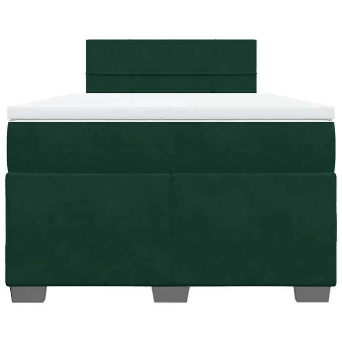 Maison Exclusive - Bettlattenrost mit dunkelgrüner Matratze 120x190 cm