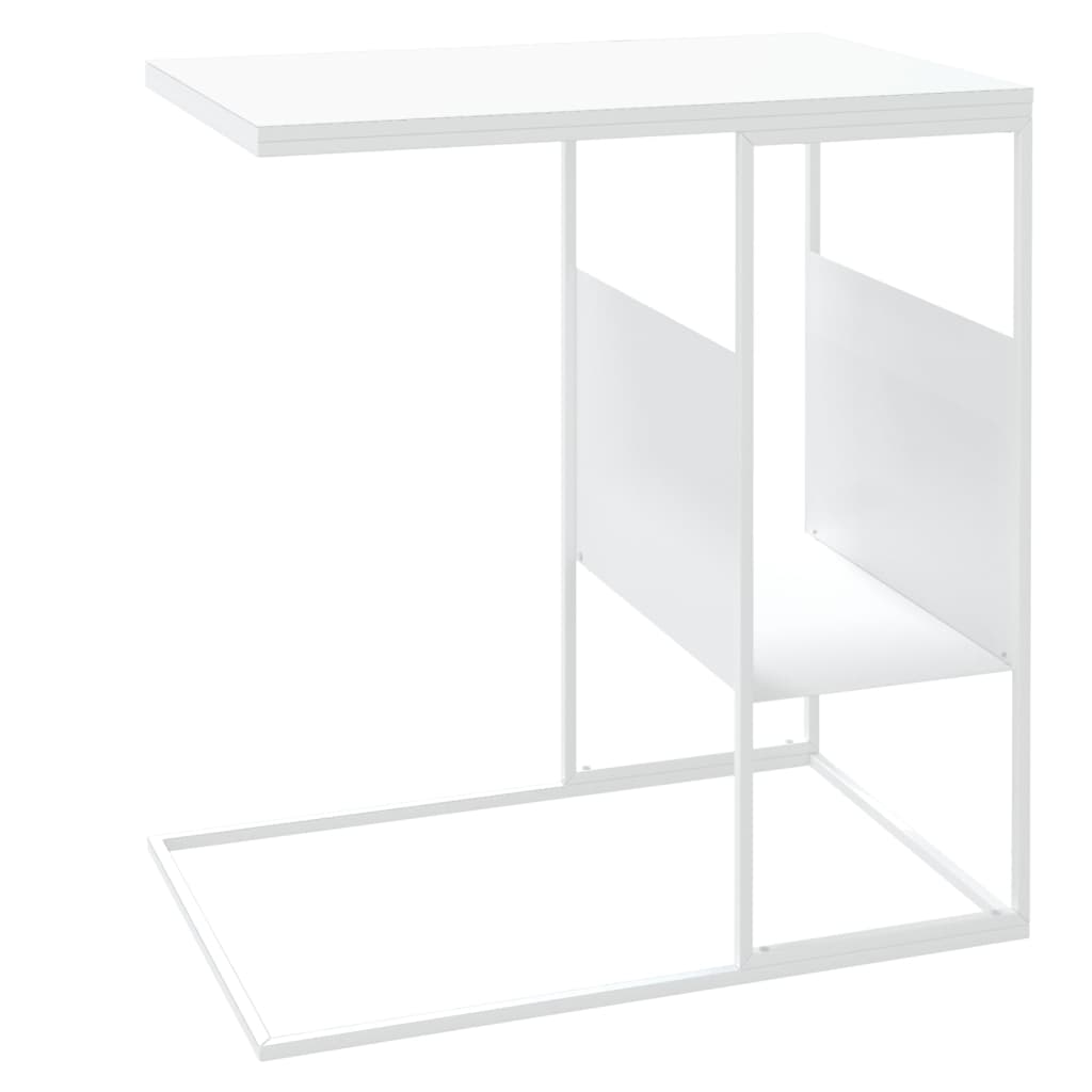  Side Table, White, 55x36x59.5 Cm, Wood-based Material
