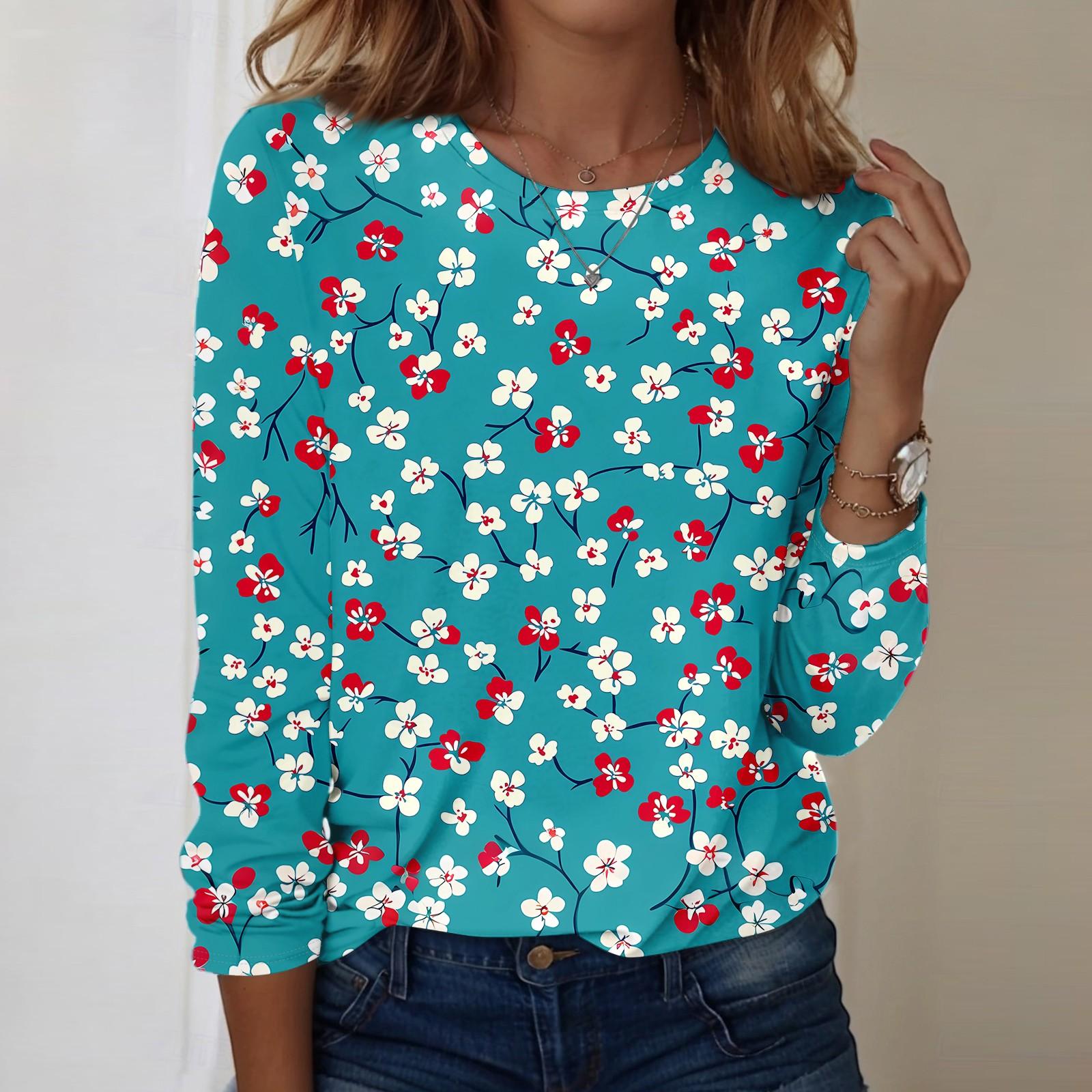 

Рубашки с длинным рукавом для женщин, милые футболки с графическим принтом, блузки, повседневные базовые топы больших размеров, пуловеры XXL