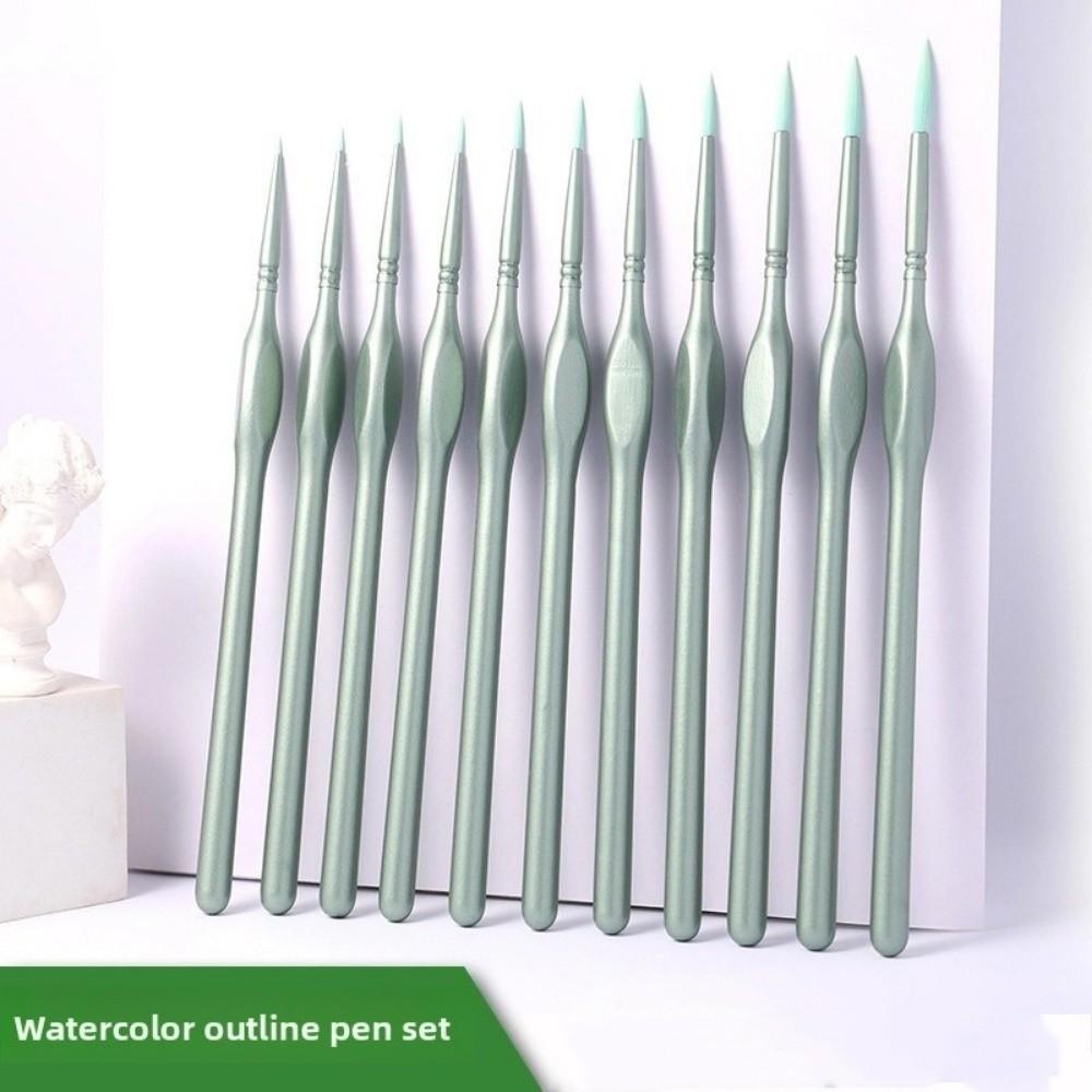 11pcs Acrylic Digital Oil Painting Pen Watercolor Drawing Pen Miniature Paint Brushes  Crafts Models