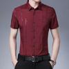 Summer New Men's Cardigan Short Sleeve Shirt Youth Lapels Thin Business Casual Shirt Shirt for Men