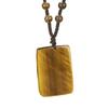 Men's Zodiac Tiger Pendant: Natural Tiger Eye Stone Necklace - Year of the Tiger, Fierce Tiger Design