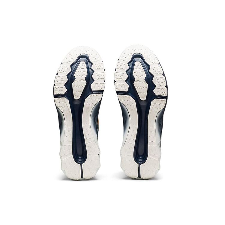 Asics Women's Novablast 1 Pixel Noise French Blue Champagne Running Shoes 1012B006-400