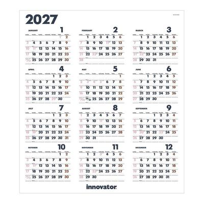 MIDORI Innovator 2027 Calendar Poster 31442006 Swedish Style Minimal Design