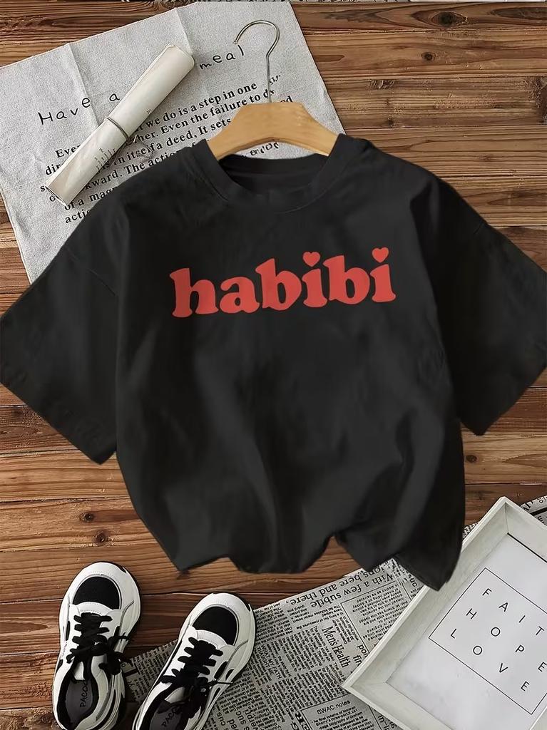 90s Letter Printed Y2k 100% Cotton Women's Retro Print T-Shirt Soft Crew Neck Short Sleeve Top Vintage Shirt Design