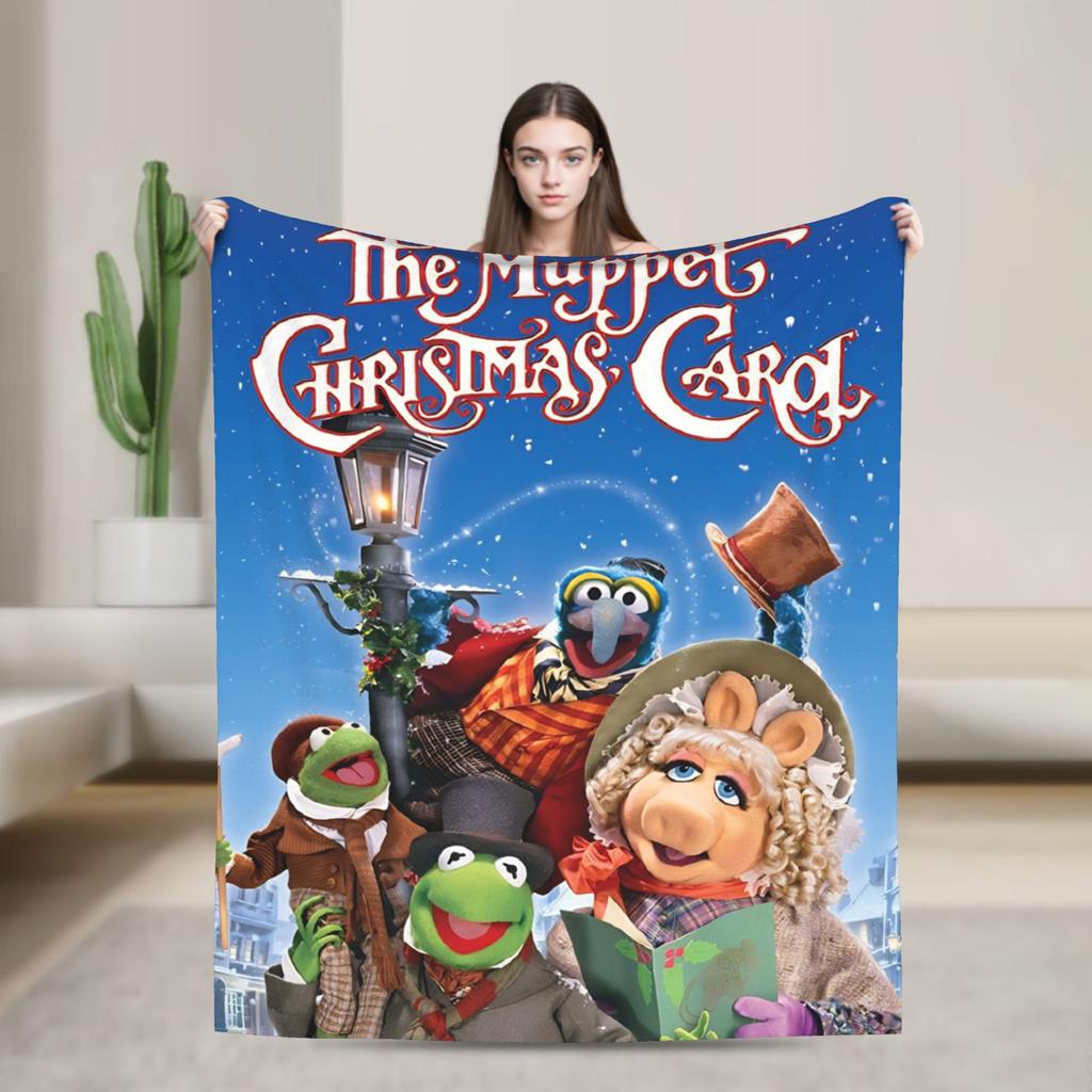 La Muppet Christmas Carol Coperta Morbida Ragazze Ragazzi Coperta Plaid in Flanella per Arredo Casa Morbida Copriletto Personalizzato Regalo di Compleanno