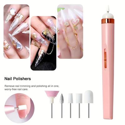 2nd Gear Nail Polishing Machine USB Electric Manicure Art Pen Tools Electric Nail Grinder