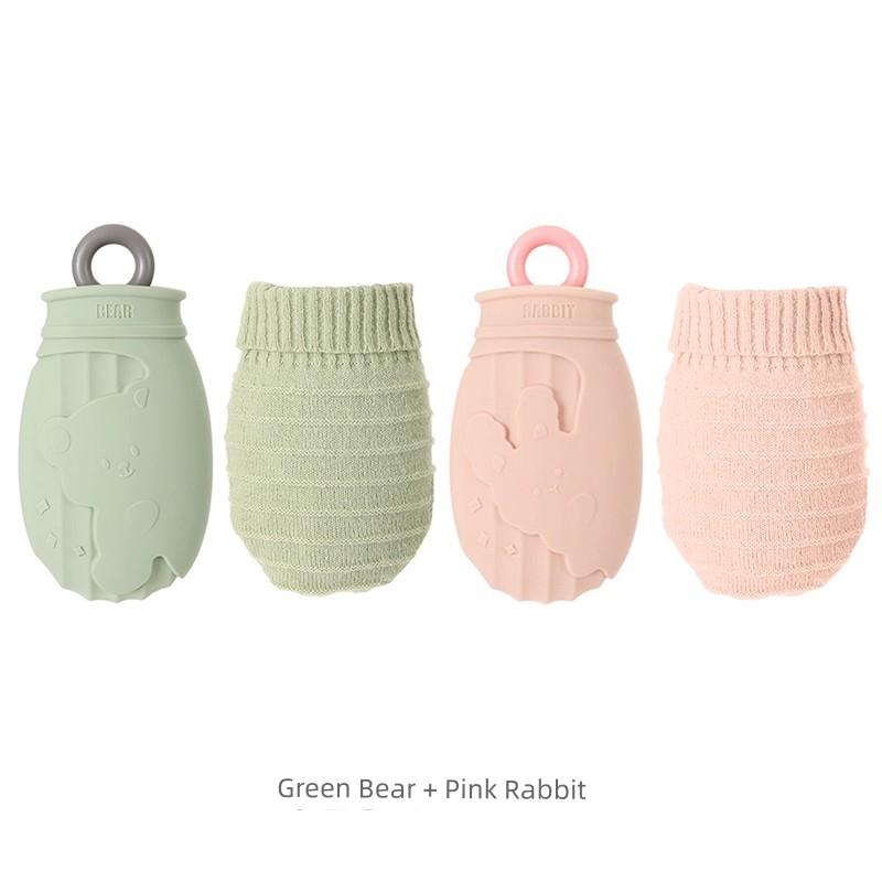 Silicon Hot-Water Bag Water Injection Hot Water Bottle Female Hot Compress Cute Portable Explosion-Proof Hand Warmer Dysmenorrhea Warm Belly Heating