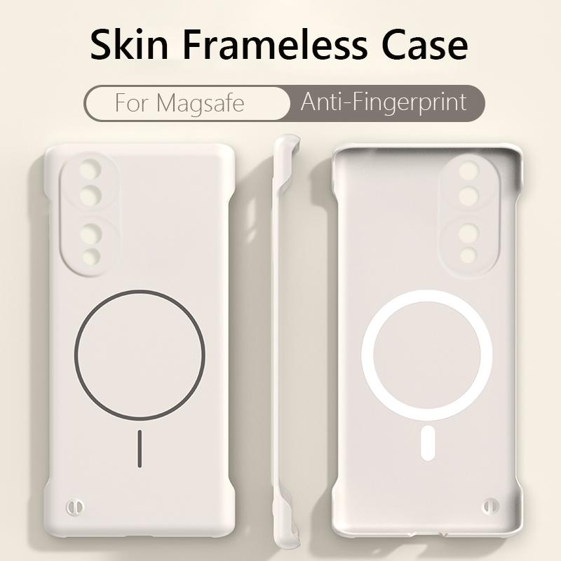 Für rahmenlose magnetische kabellose Lade-Handyhülle Für Honor 70 Honor 90 Honor70 Honor90 Schlanke harte Rückabdeckung