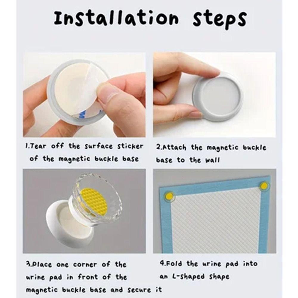 2Pcs Self-adhesive Dog Pee Pad Holder Anti-Slip Potty Training Pad Patch  Puppy Housebreaking