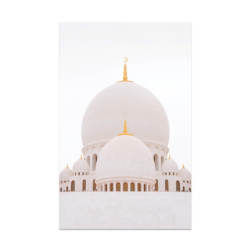 Islamic Calligraphy Allah Muslim Posters Pink Marble Mosque Wall Art Canvas Painting Pictures Living Room Interior Home Decor