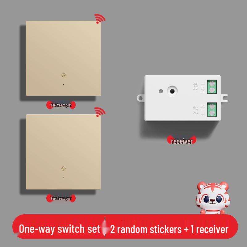 Smart Wireless Double Control Light Switch - No Wiring Needed, 220V Remote Master-Slave System