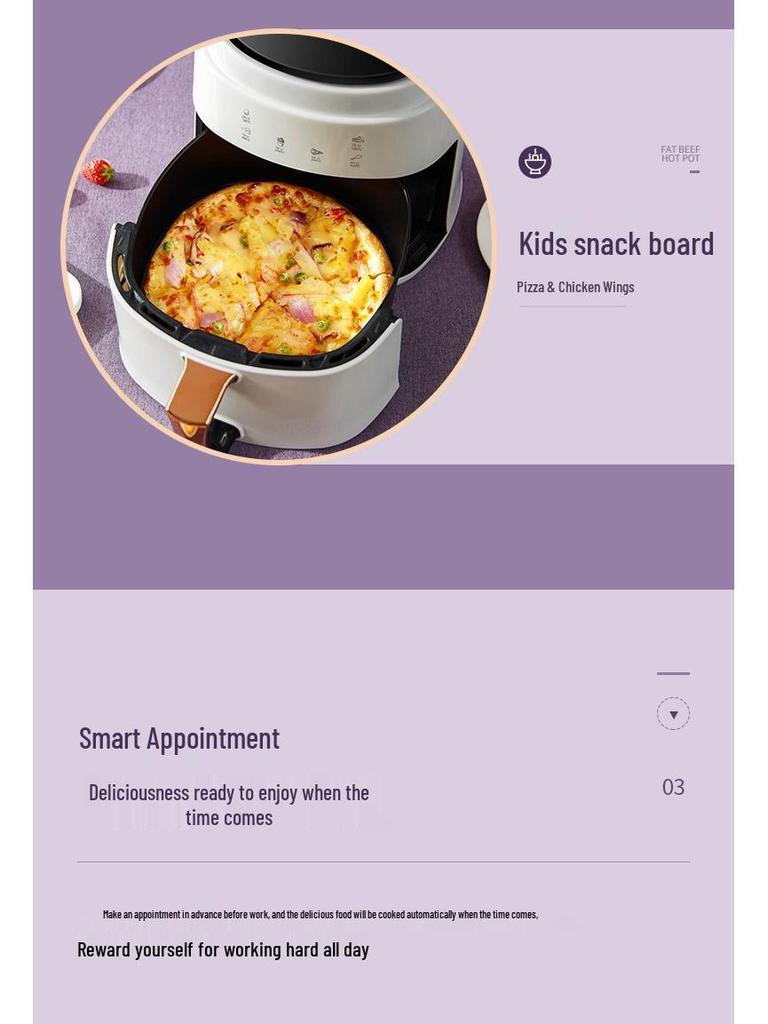 8L Smart Heißluftfritteuse: Großraum, Rauchfrei, Elektroofen mit Timer